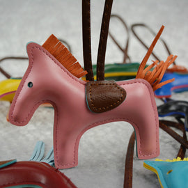 Handmade Luxury Leather Horse Keychain