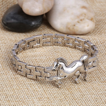 Stainless Steel Horse Charm Bracelet for Women