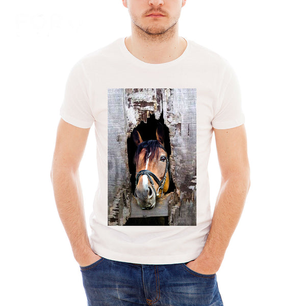 3D Crazy Horse Streetwear Shirt for Teens