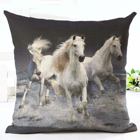European Style Horse Printed Pillow Case