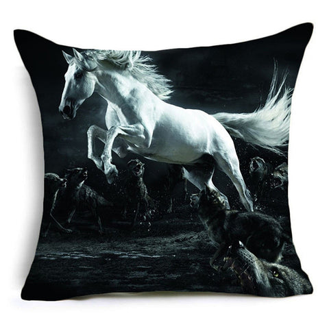 Horse Patterned Cushion Cover