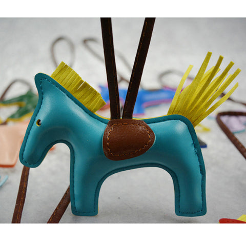 Handmade Luxury Leather Horse Keychain