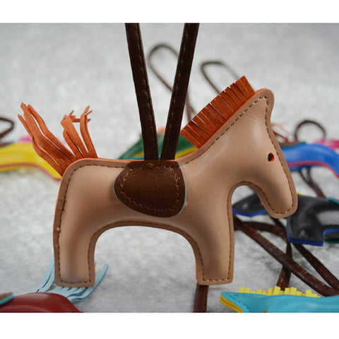 Handmade Luxury Leather Horse Keychain